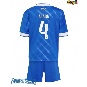Real Madrid David Alaba #4 Echipament de Fotbal Replică 2025-26 Copii Treilea (+ Șorturi)